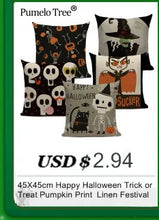 Load image into Gallery viewer, Happy Halloween Pumpkin Bat Magic Girl Flying Carpet Ghosts Decor Cushion Cover Halloween Decoration Horror House Party Supplies