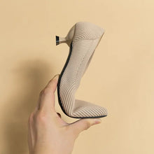 Load image into Gallery viewer, Women&#39;s High Heels Solid Color Knitted Shoe
