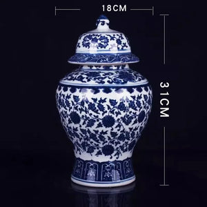 Blue And White Ceramic General Jar Artwork Storage Jar