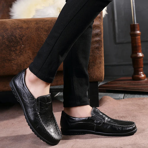 Men Casual Leather Moccasin Loafers Moccasins Shoes