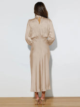 Load image into Gallery viewer, Spring Summer New High-End Satin Long Sleeved Dress