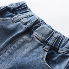 Load image into Gallery viewer, Girls Elegant Bow Denim Pants Sweet Bowknot Stretch Trousers