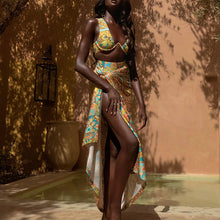 Load image into Gallery viewer, Ethnic Style Bikini Set for Women, Printed Tassel, High End Swimming Suit, Popular, New, 2024