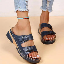 Load image into Gallery viewer, Women Fashion Thick Bottom Buckle Slippers