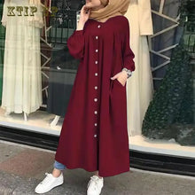 Load image into Gallery viewer, Muslim Long Kimono Hijab Dress for Women