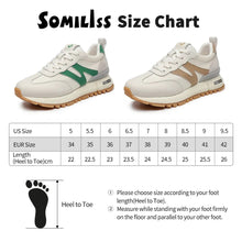 Load image into Gallery viewer, Women Genuine Leather Sneakers Lace-Up Round Toe