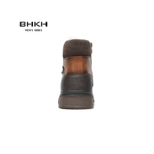 Load image into Gallery viewer, Men Fur Warm Ankle Anti-Slip Zip Lace-up Boots