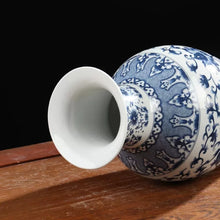 Load image into Gallery viewer, Porcelain Antique Blue and White Vase