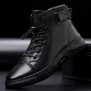 Men's Motorcycle Comfortable Platform Boots