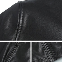 Load image into Gallery viewer, Men&#39;s Stand-up Collar Slim Leather Jacket