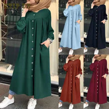 Load image into Gallery viewer, Muslim Long Kimono Hijab Dress for Women