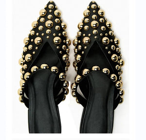 Women Studs Gladiator Sandals Causal Flat Shoes