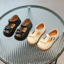 Load image into Gallery viewer, Girls Oxfords Spring Autumn T-strap Butterfly Leather School Shoes