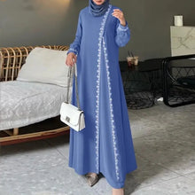 Load image into Gallery viewer, Women&#39;s Long Sleeve Lace Robe, Ramadan, Islamic, Arab, Muslima Dress