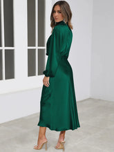 Load image into Gallery viewer, Spring Summer New High-End Satin Long Sleeved Dress