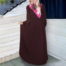Load image into Gallery viewer, Women Muslim Abaya Dubai Long Sleeve Fashion A Line Robe Femme Islam Clothing