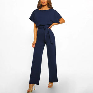 Ladies Jumpsuit  Elegant Ladies Tight Waist Slim Jumpsuit
