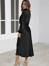 Load image into Gallery viewer, Spring Summer New High-End Satin Long Sleeved Dress
