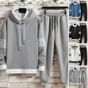 Men Hoodie Fitness Gym Sportswear Suit