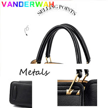 Load image into Gallery viewer, Women Soft Leather Luxury Designer 3 Layers Shoulder Crossbody Tote