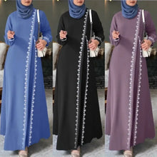 Load image into Gallery viewer, Women&#39;s Long Sleeve Lace Robe, Ramadan, Islamic, Arab, Muslima Dress