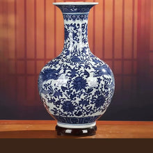 Load image into Gallery viewer, Porcelain Antique Blue and White Vase