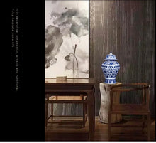 Load image into Gallery viewer, Blue And White Ceramic General Jar Artwork Storage Jar