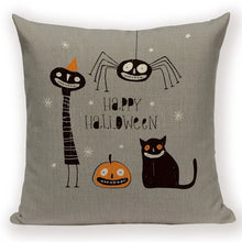 Load image into Gallery viewer, Happy Halloween Pumpkin Bat Magic Girl Flying Carpet Ghosts Decor Cushion Cover Halloween Decoration Horror House Party Supplies
