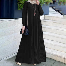 Load image into Gallery viewer, Women Muslim Abaya Dubai Long Sleeve Fashion A Line Robe Femme Islam Clothing