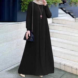 Women Muslim Abaya Dubai Long Sleeve Fashion A Line Robe Femme Islam Clothing