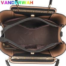 Load image into Gallery viewer, Women Soft Leather Luxury Designer 3 Layers Shoulder Crossbody Tote
