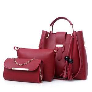 Women Cross Body One Shoulder Versatile Tote Bag Multi-Piece Set Bag