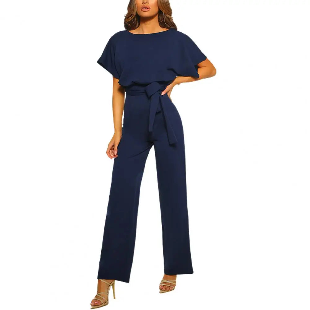 Ladies Jumpsuit  Elegant Ladies Tight Waist Slim Jumpsuit