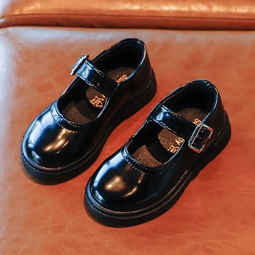 Girls Leather Fashion Princess Soft Sole Fashion School Shoes