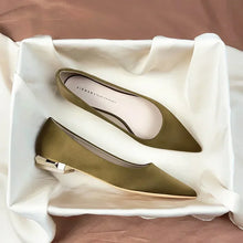 Load image into Gallery viewer, Women Flat Pumps Thin Low Heels for Women Pointed Toe Shallow Slip on Casual Work Office Female Elegant Shoes Zapatillas Mujer