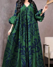 Load image into Gallery viewer, Vintage Printed Dress Women Breathable Loose Middle Eastern Robe