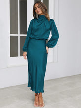 Load image into Gallery viewer, Spring Summer New High-End Satin Long Sleeved Dress
