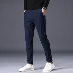 Mens Winter Casual Pants Stretch Slim Fit
