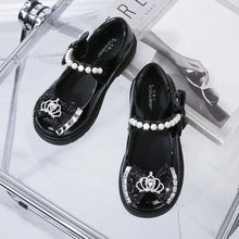Load image into Gallery viewer, Girl Wedding Party Rhinestone Crown Pearl Princess Shoes