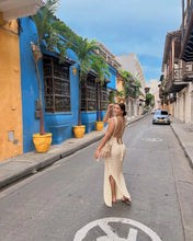 Load image into Gallery viewer, Sexy Knit Cut Out Tassel Spaghetti Strap Bodycon Beach Maxi Dress Summer Women&#39;s Holiday Club Party Outfit Swimsuit Cover Up K10