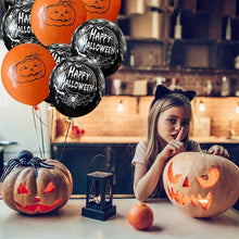 Load image into Gallery viewer, 30/10Pcs Scary Halloween Balloons Kids Toys Pumpkin Skeleton Ghost Bar Party Decor Balloon Halloween Black Orange Latex Balloon