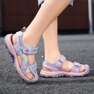 Girls Hollow Fashion Soft Bottom Anti-Collision Sports Shoes