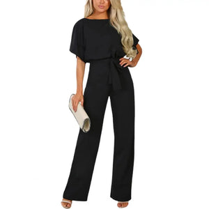 Ladies Jumpsuit  Elegant Ladies Tight Waist Slim Jumpsuit
