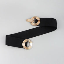 Load image into Gallery viewer, Women Simple Waist Elastic Ladies Band Round Buckle Belt