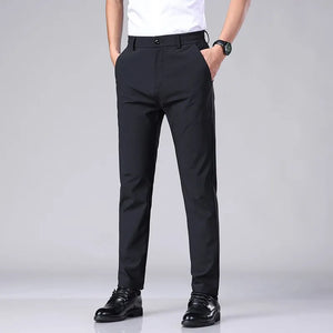 Men Thin Business Stretch Slim Chino Pants