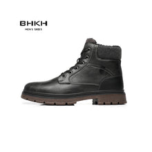Load image into Gallery viewer, Men Fur Warm Ankle Anti-Slip Zip Lace-up Boots