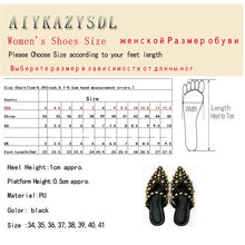 Load image into Gallery viewer, Women Studs Gladiator Sandals Causal Flat Shoes
