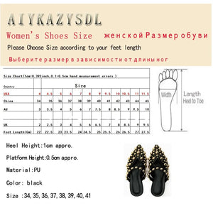 Women Studs Gladiator Sandals Causal Flat Shoes
