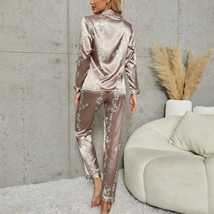 Women Button Down Nightwear Pj Sets