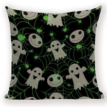 Load image into Gallery viewer, Happy Halloween Pumpkin Bat Magic Girl Flying Carpet Ghosts Decor Cushion Cover Halloween Decoration Horror House Party Supplies